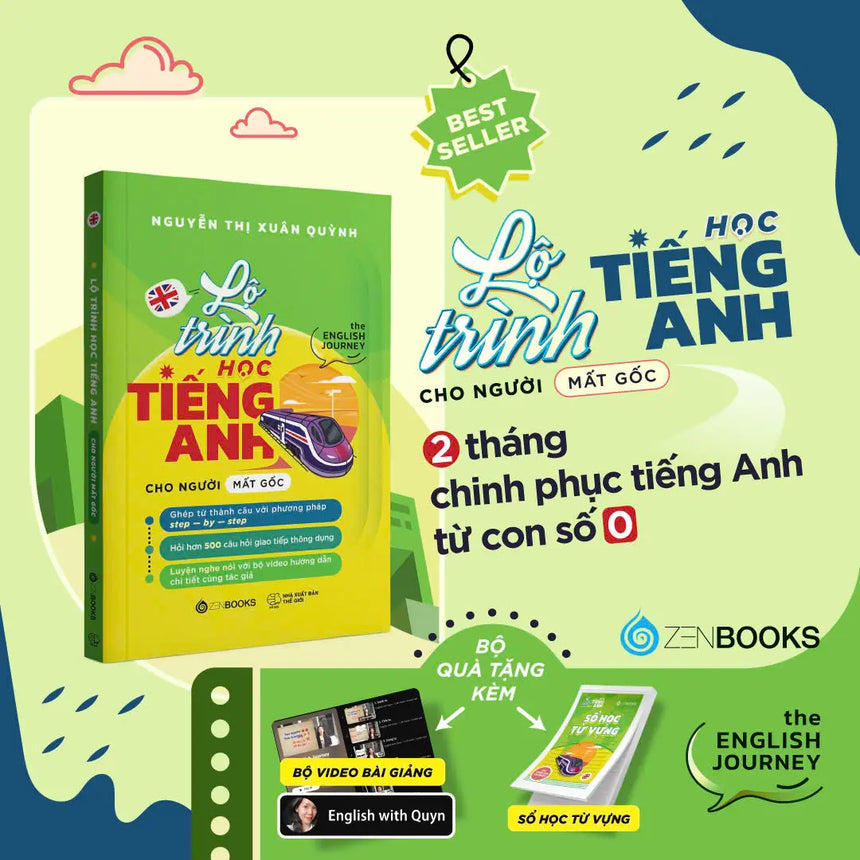 Lộ Trình Học Tiếng Anh Cho Người Mất Gốc - The English Journey Bido - Tiệm Sách Việt tại Australia