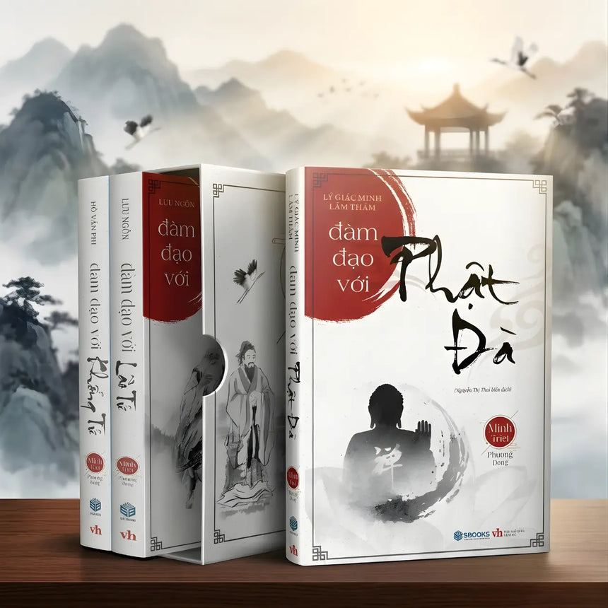 Combo 3 cuốn: ĐÀM ĐẠO VỚI KHỔNG TỬ + ĐÀM ĐẠO VỚI LÃO TỬ + ĐÀM ĐẠO VỚI PHẬT ĐÀ Bido - Tiệm Sách Việt tại Australia