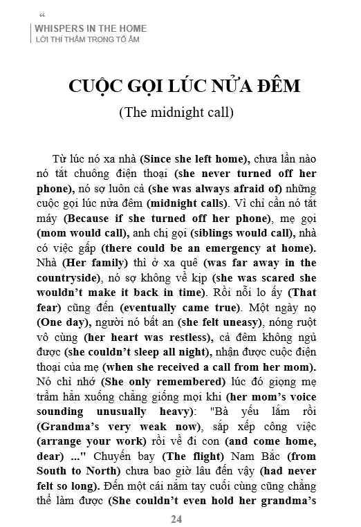 Bộ 3 Sách Song Ngữ Anh Việt: Lời Thì Thầm Trong Tổ Ấm - Whispers In The Home + Lời Thì Thầm Với Cha - Whispers To Father + Lời Thì Thầm Với Mẹ - Whispers To Mother Bido - Tiệm Sách Việt tại Australia