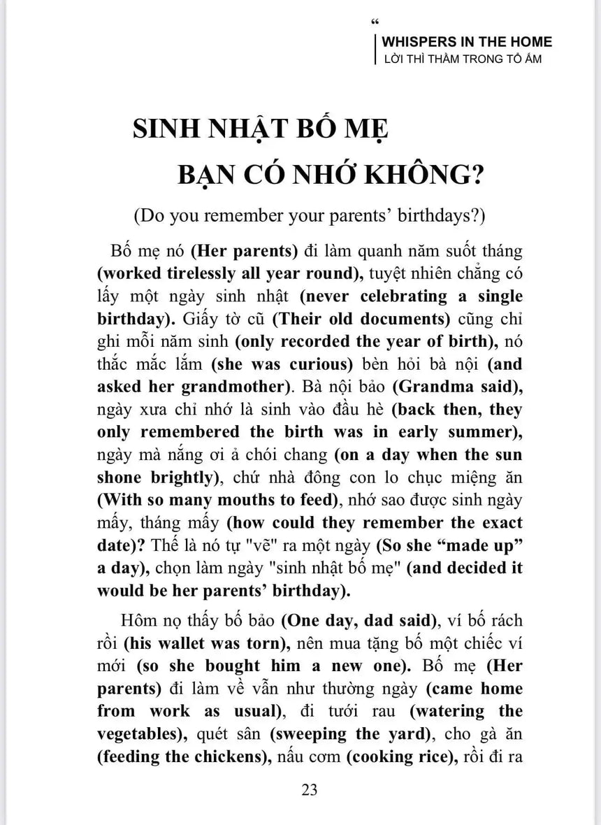 Bộ 3 Sách Song Ngữ Anh Việt: Lời Thì Thầm Trong Tổ Ấm - Whispers In The Home + Lời Thì Thầm Với Cha - Whispers To Father + Lời Thì Thầm Với Mẹ - Whispers To Mother Bido - Tiệm Sách Việt tại Australia