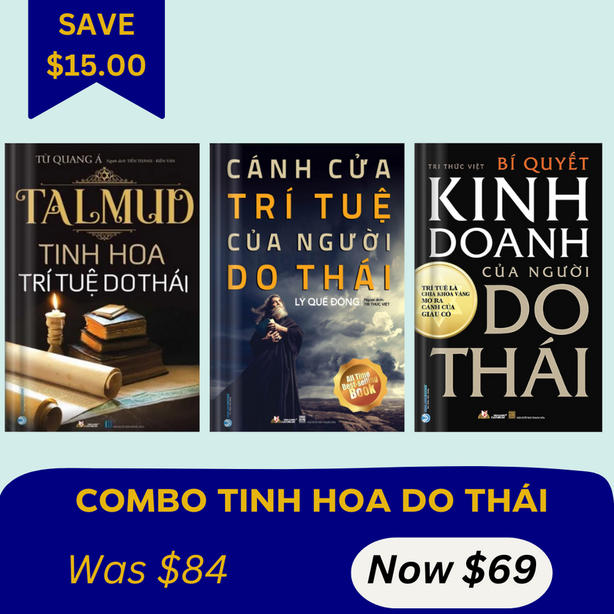 [OCT COMBO 5] Combo 3 Cuốn Talmud Tinh Hoa Trí Tuệ Do Thái + Cánh Cửa Trí Tuệ Của Người Do Thái + Bí Quyết Kinh Doanh Của Người Do Thái