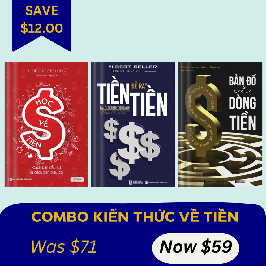 [OCT COMBO 7] Combo 3 Cuốn Học Về Tiền, Bản Đồ Dòng Tiền, Tiền Đẻ Ra Tiền