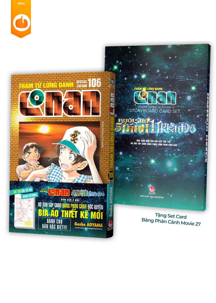 Thám Tử Lừng Danh Conan Tập 106 bản thường và bản đặc biệt (Tặng Kèm Set Card Bảng Phân Cảnh Movie 27) Bido - Tiệm Sách Việt tại Australia