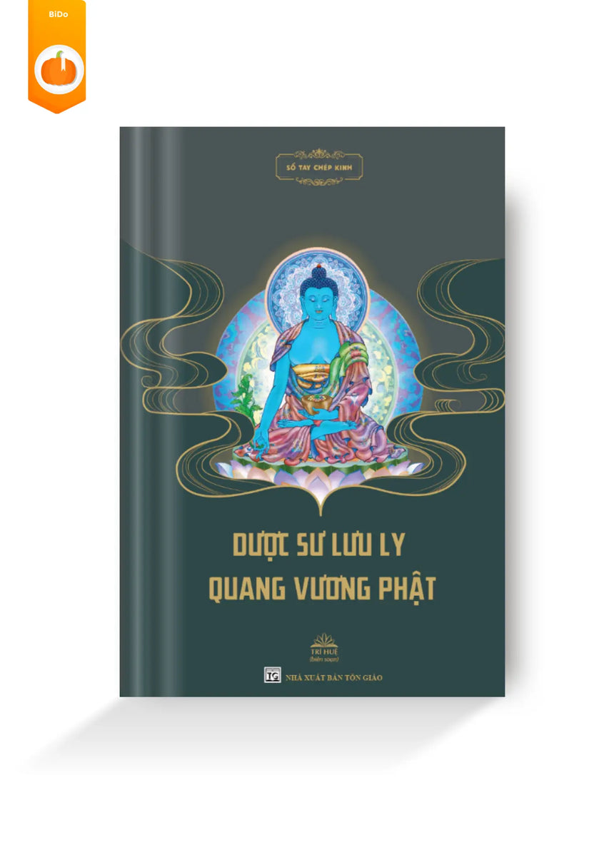 Combo Sổ Tay Chép Kinh Sám Hối + Kinh Dược Sư Lưu Ly (nét chữ in mờ, tặng kèm bút chép kinh) Bido - Tiệm Sách Việt tại Australia