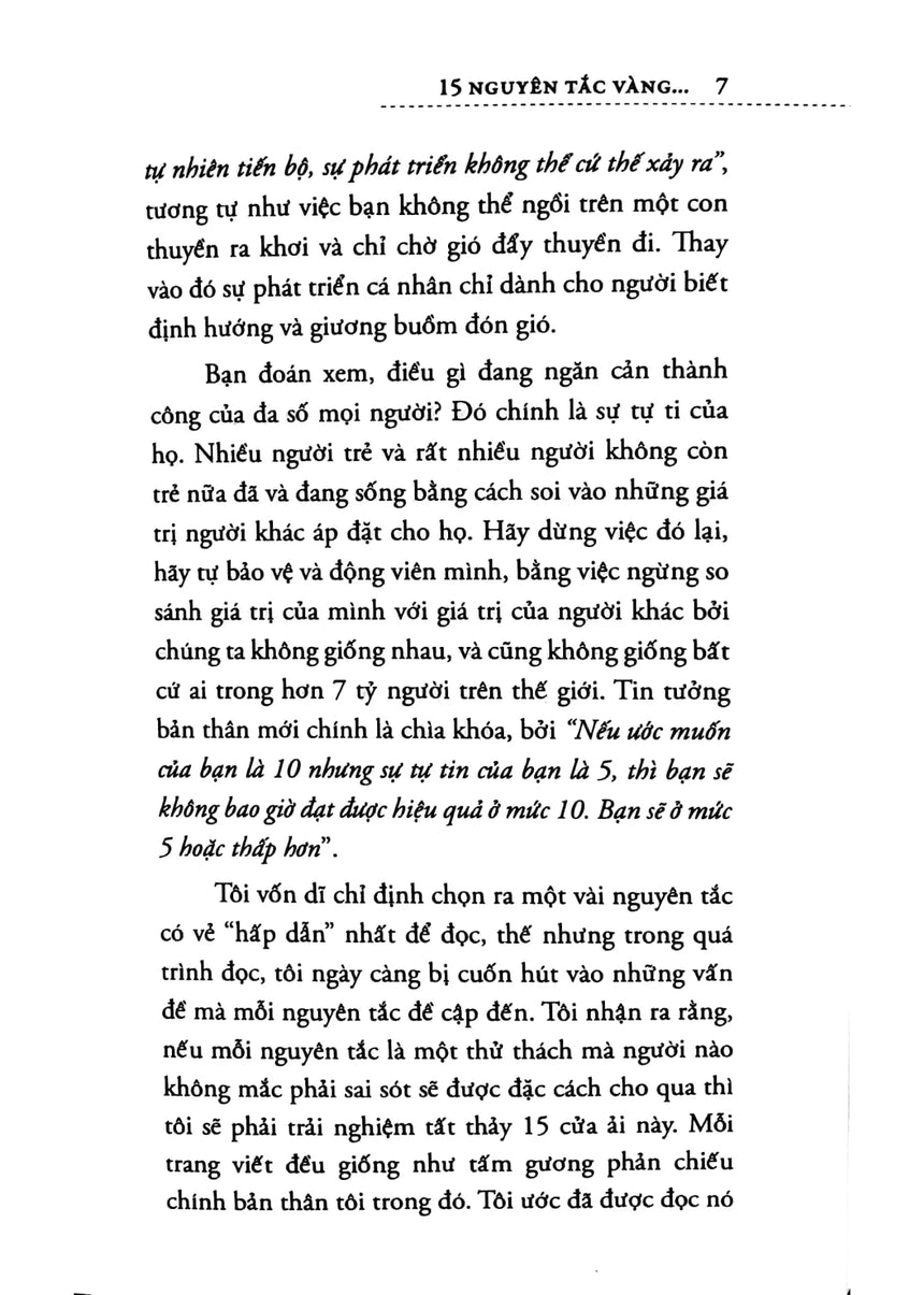 15 Nguyên Tắc Vàng Về Phát Triển Bản Thân