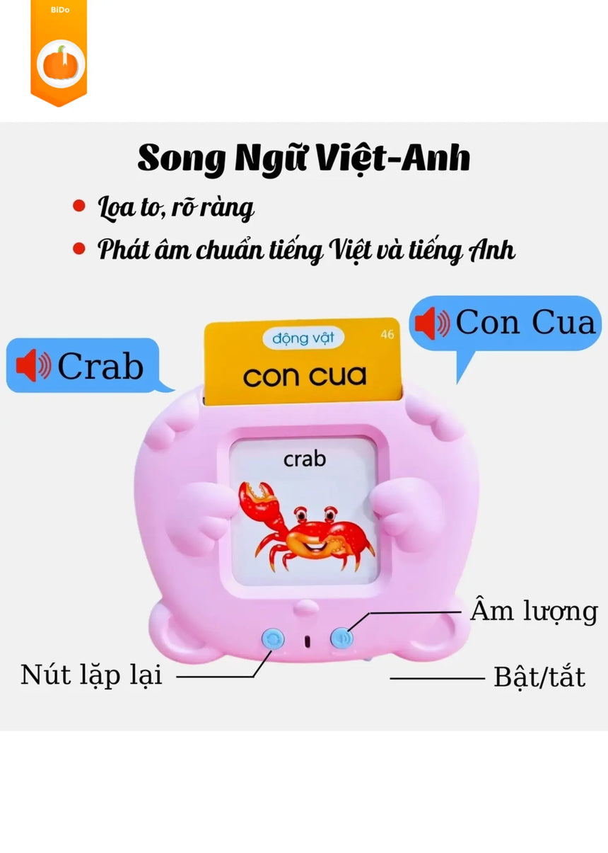 Máy Đọc Thẻ Song Ngữ Anh Việt - Vietnamese Flashcard Reader Bido - Tiệm Sách Việt tại Australia