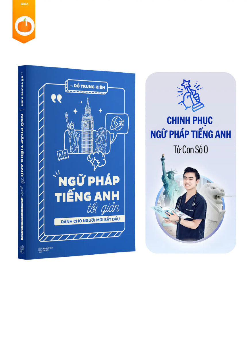 Trọn Bộ 3 cuốn sách của BS. Đỗ Trung Kiên - Tiếng Anh Y Khoa - Tiếng Anh Giao Tiếp Bệnh Viện - Ngữ Pháp Tiếng Anh Tối Giản Bido - Tiệm Sách Việt tại Australia