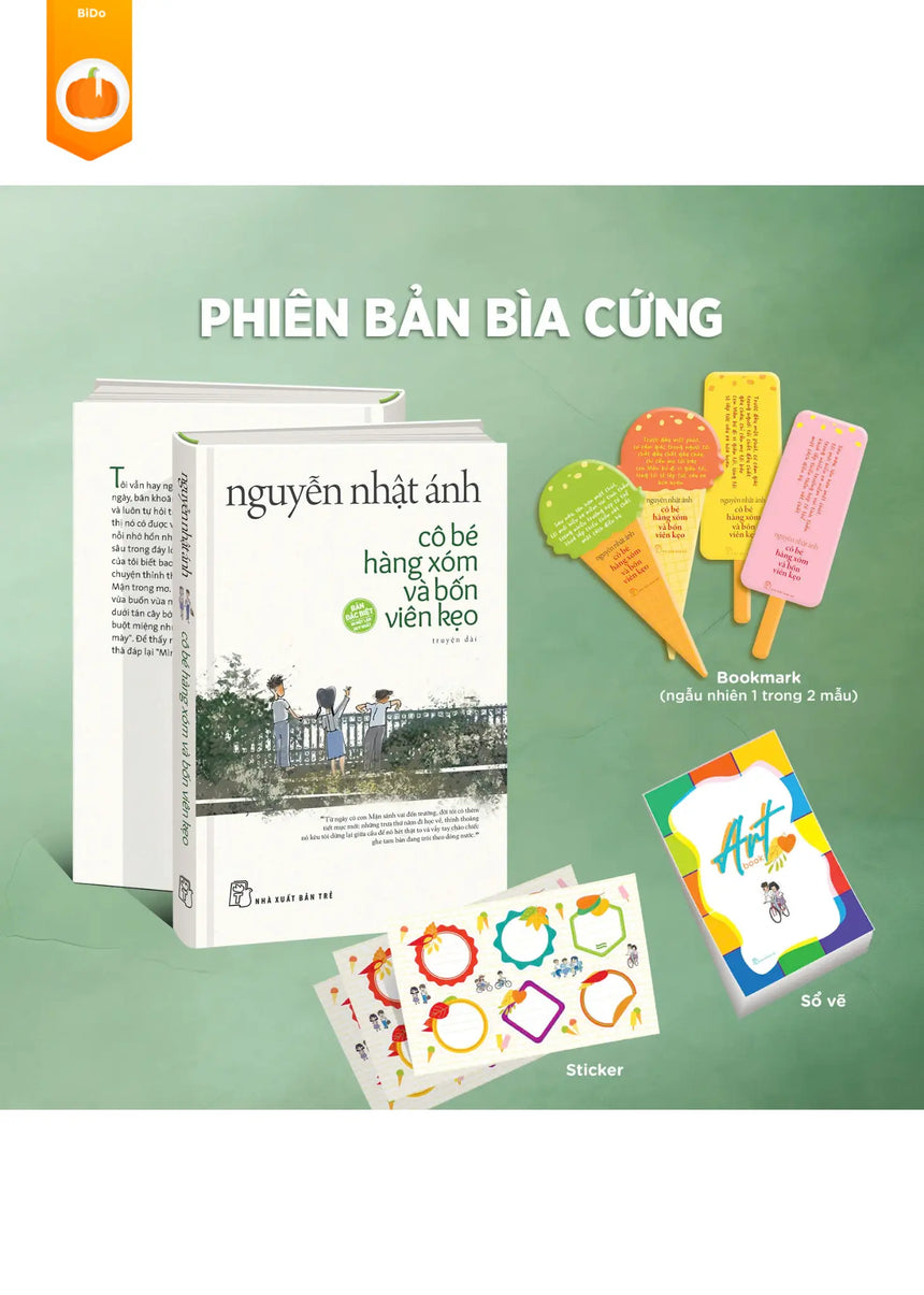 Cô Bé Hàng Xóm Và Bốn Viên Kẹo (Nguyễn Nhật Ánh) - 2 phiên bản & quà tặng kèm