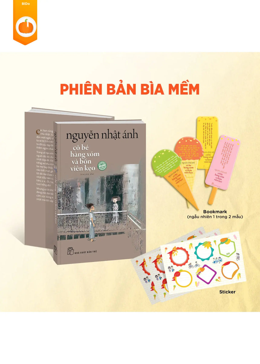 Cô Bé Hàng Xóm Và Bốn Viên Kẹo (Nguyễn Nhật Ánh) - 2 phiên bản & quà tặng kèm