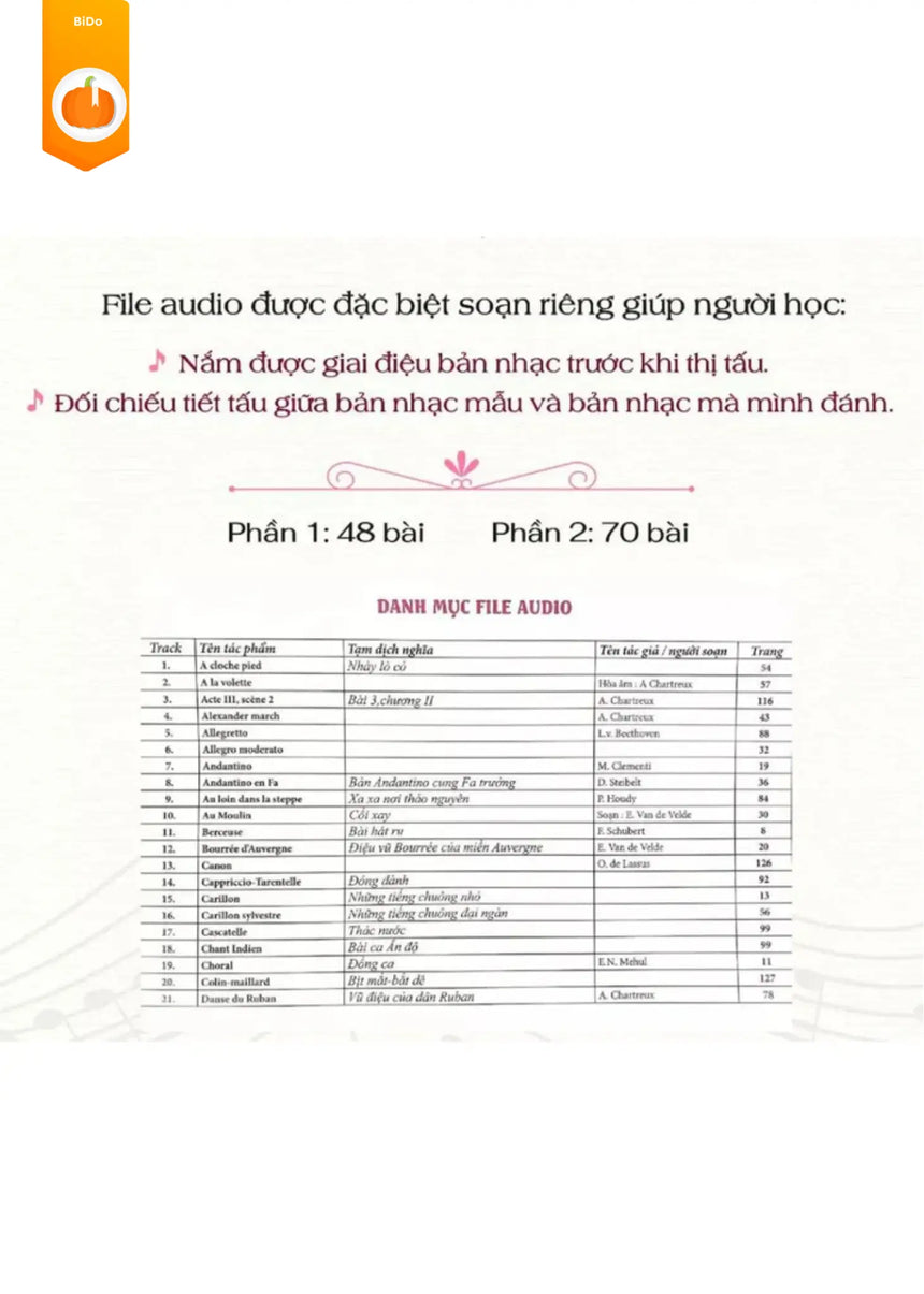 [pre-order] Sách Piano Phương Pháp Hồng - Methode Rose (Bộ 2 Tập) Bido - Tiệm Sách Việt tại Australia