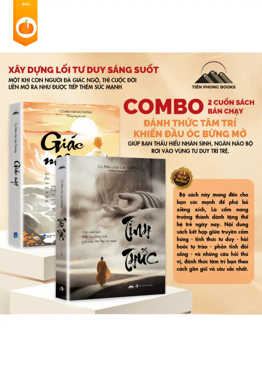 Combo 2 Cuốn Giác Ngộ Và Tỉnh Thức - Thay Đổi Thế Giới Quan Của Bạn Bido - Tiệm Sách Việt tại Australia