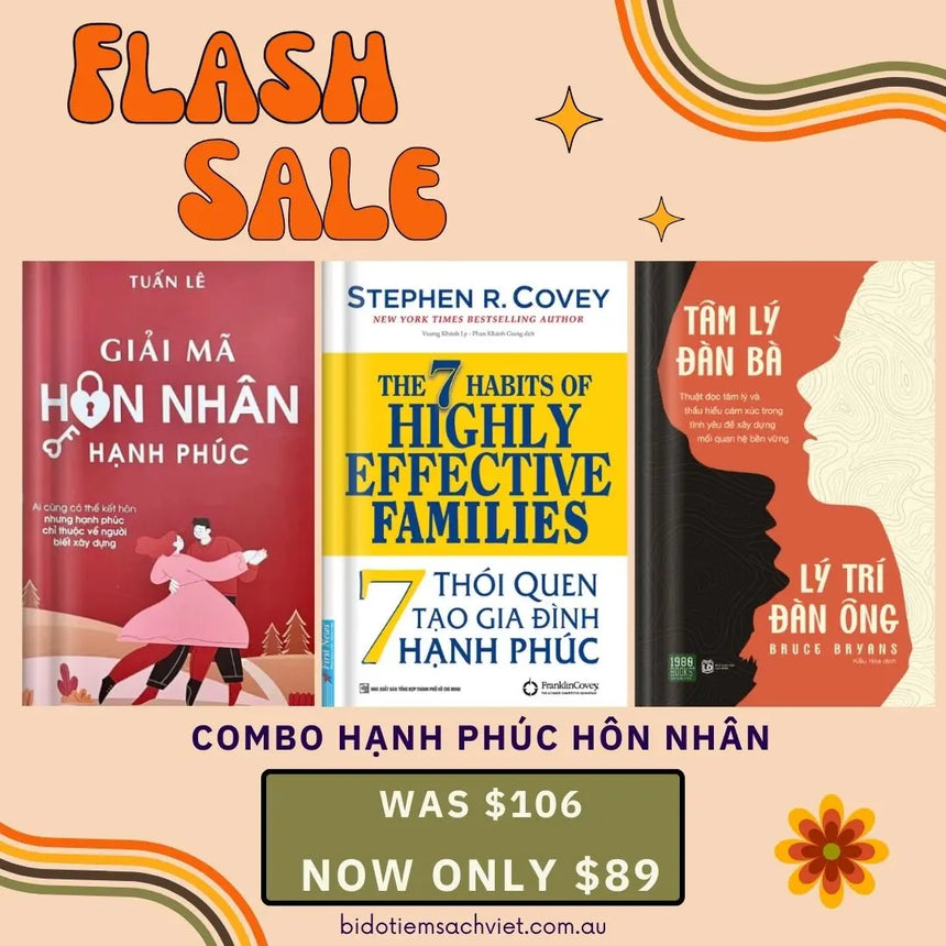 [COMBO] Giải Mã Hôn Nhân Hạnh Phúc + 7 Thói Quen Tạo Gia Đình Hạnh Phúc + Tâm Lý Đàn Bà Lý Trí Đàn Ông Bido - Tiệm Sách Việt tại Australia