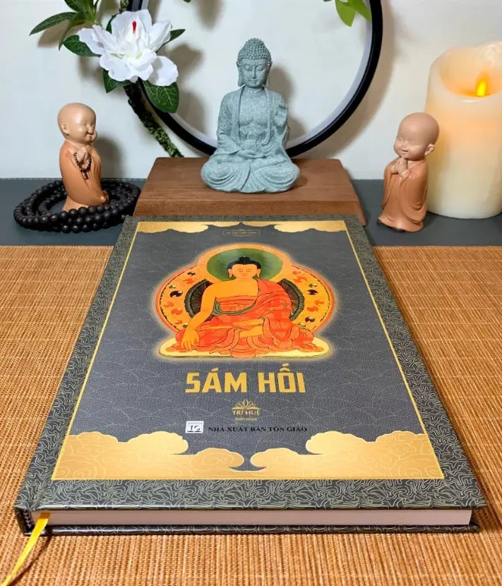 Sổ Tay Chép Kinh Sám Hối (nét chữ in mờ, tặng kèm bút chép kinh) Bido - Tiệm Sách Việt tại Australia