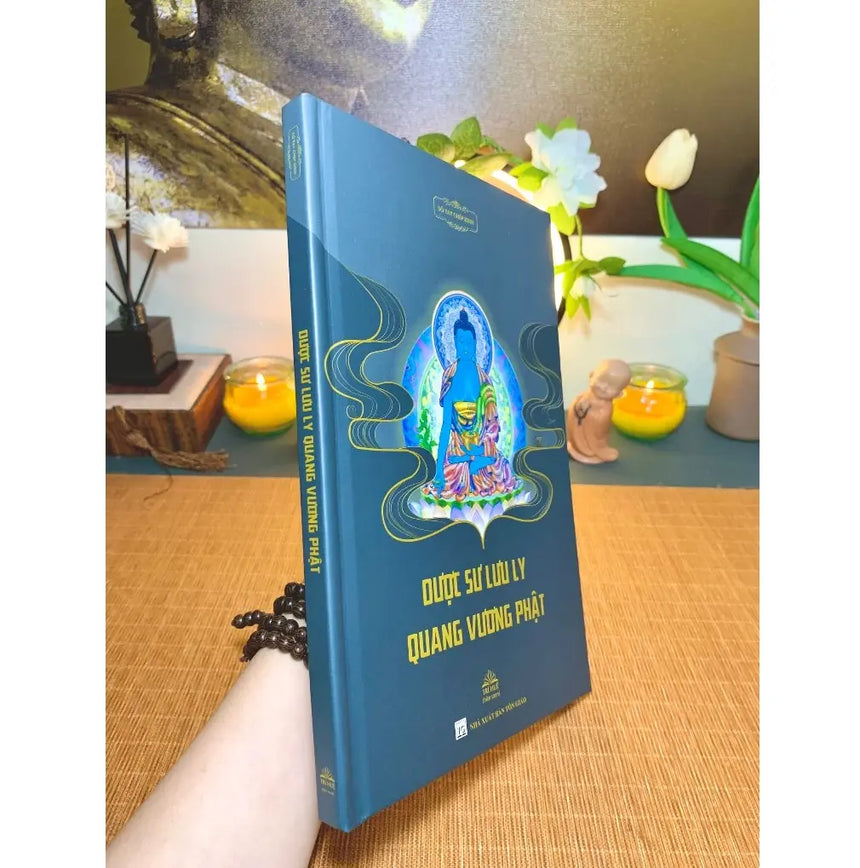 Sổ chép kinh Dược Sư Lưu Ly Quang Vương Phật (nét chữ in mờ, tặng kèm bút chép kinh) Bido - Tiệm Sách Việt tại Australia