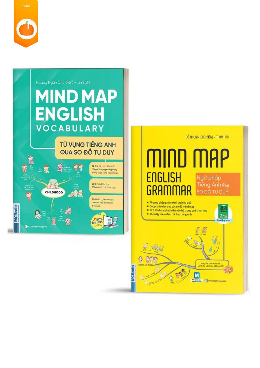 Combo Mind Map English Grammar – Ngữ pháp tiếng anh bằng sơ đồ tư duy Và Từ Vựng Tiếng Anh Qua Sơ Đồ Tư Duy - Bido - Tiệm Sách Việt tại Australia