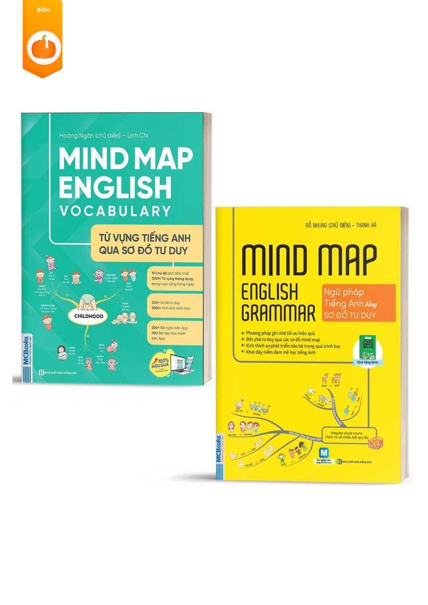 Combo Mind Map English Grammar – Ngữ pháp tiếng anh bằng sơ đồ tư duy Và Từ Vựng Tiếng Anh Qua Sơ Đồ Tư Duy