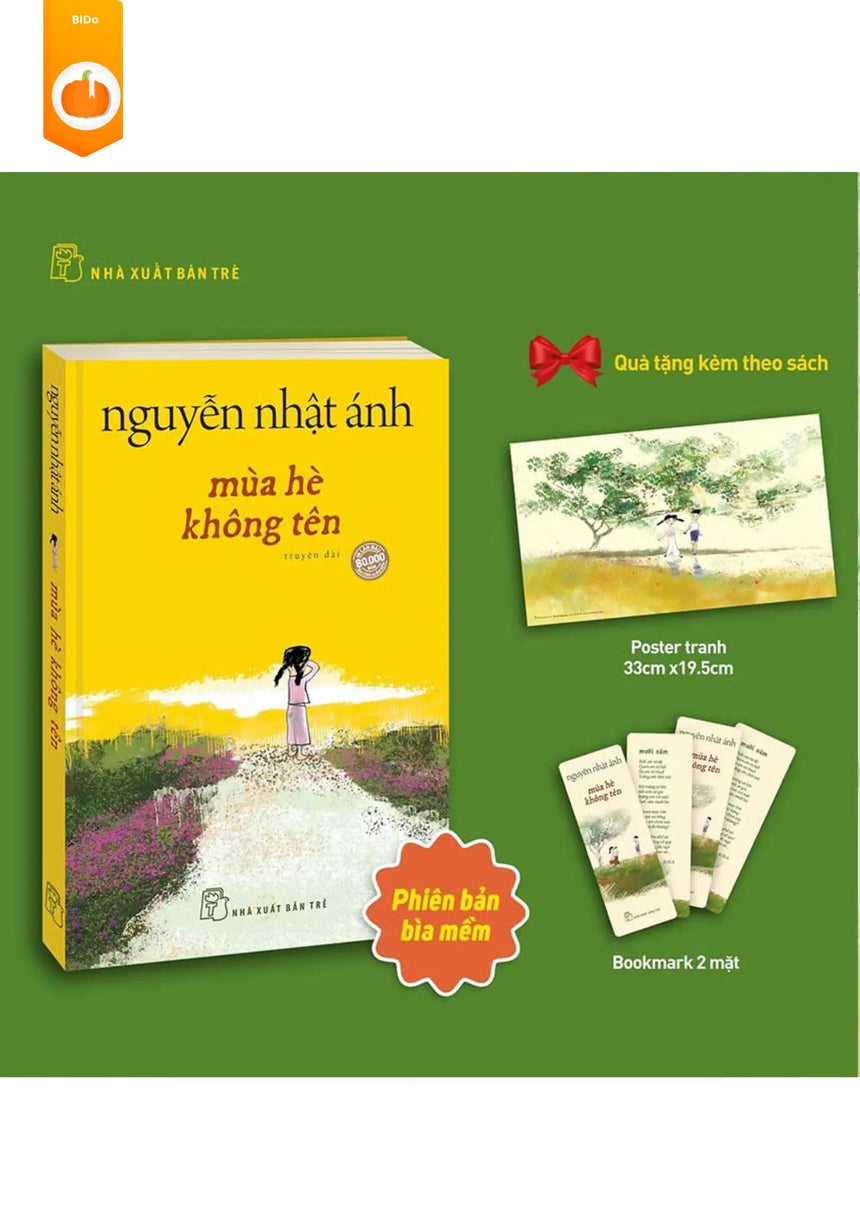 Mùa Hè Không Tên - Nguyễn Nhật Ánh (Tặng Kèm Bookmark 2 Mặt + Poster Tranh + Lót Ly Ngẫu Nhiên) BiDo - Tiệm Sách Việt