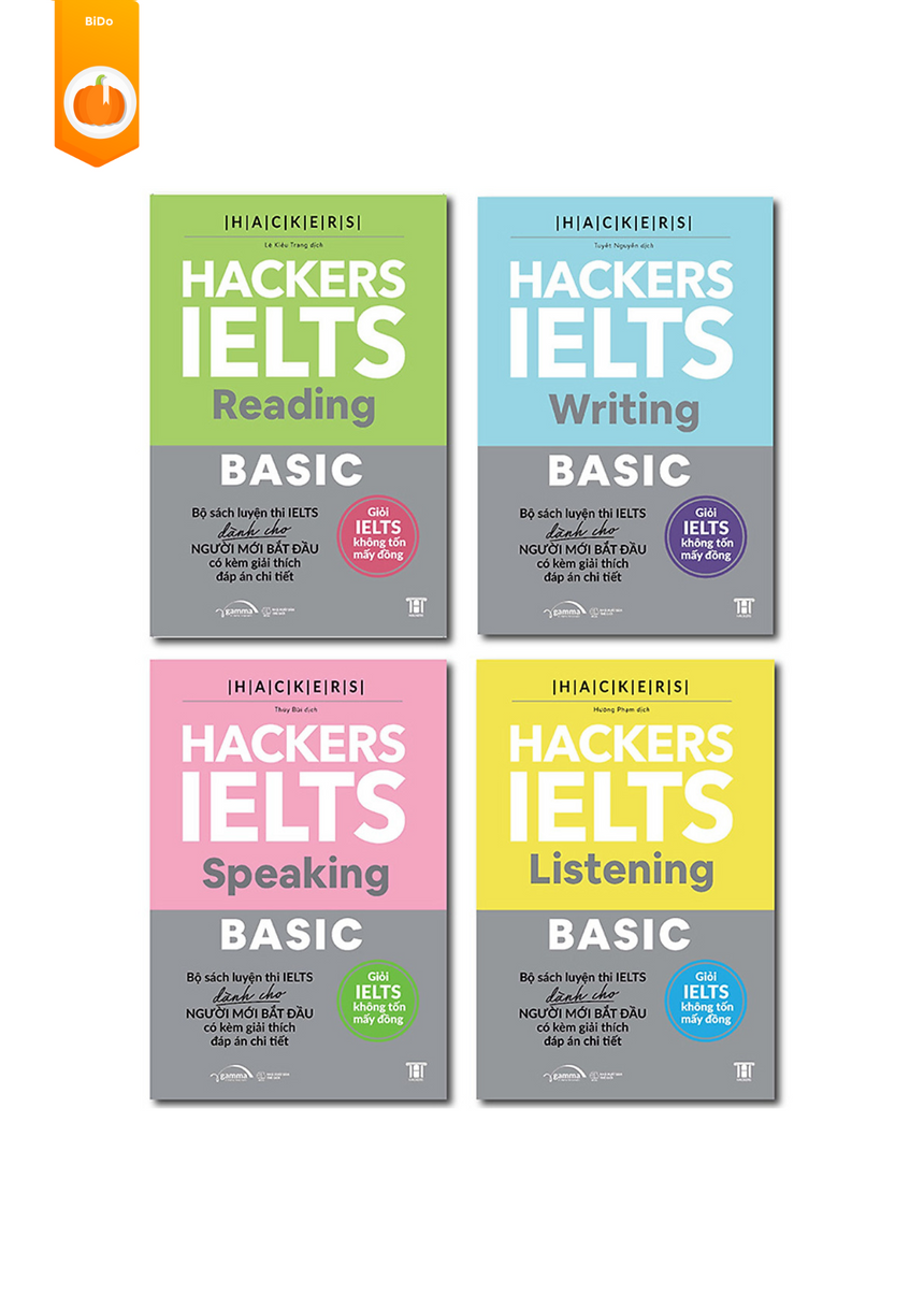 Combo 4 Cuốn: Bộ Hackers IELTS Basic