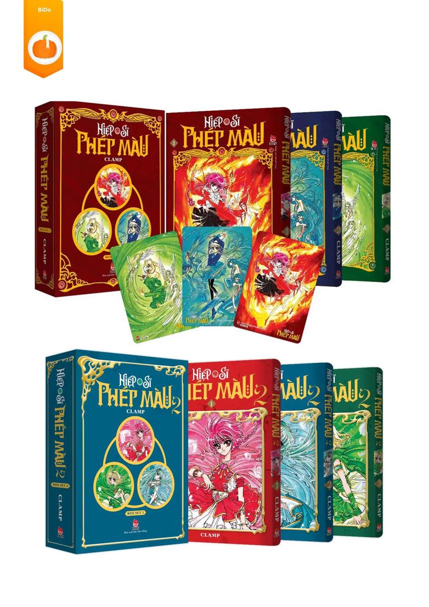 Combo 2 phần Boxset Hiệp Sĩ Phép Màu - Magic Knight Rayearth (6 Cuốn) - Clamp - Bido - Tiệm Sách Việt tại Australia