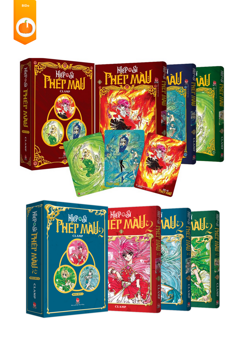 Combo 2 phần Boxset Hiệp Sĩ Phép Màu - Magic Knight Rayearth (6 Cuốn) - Clamp