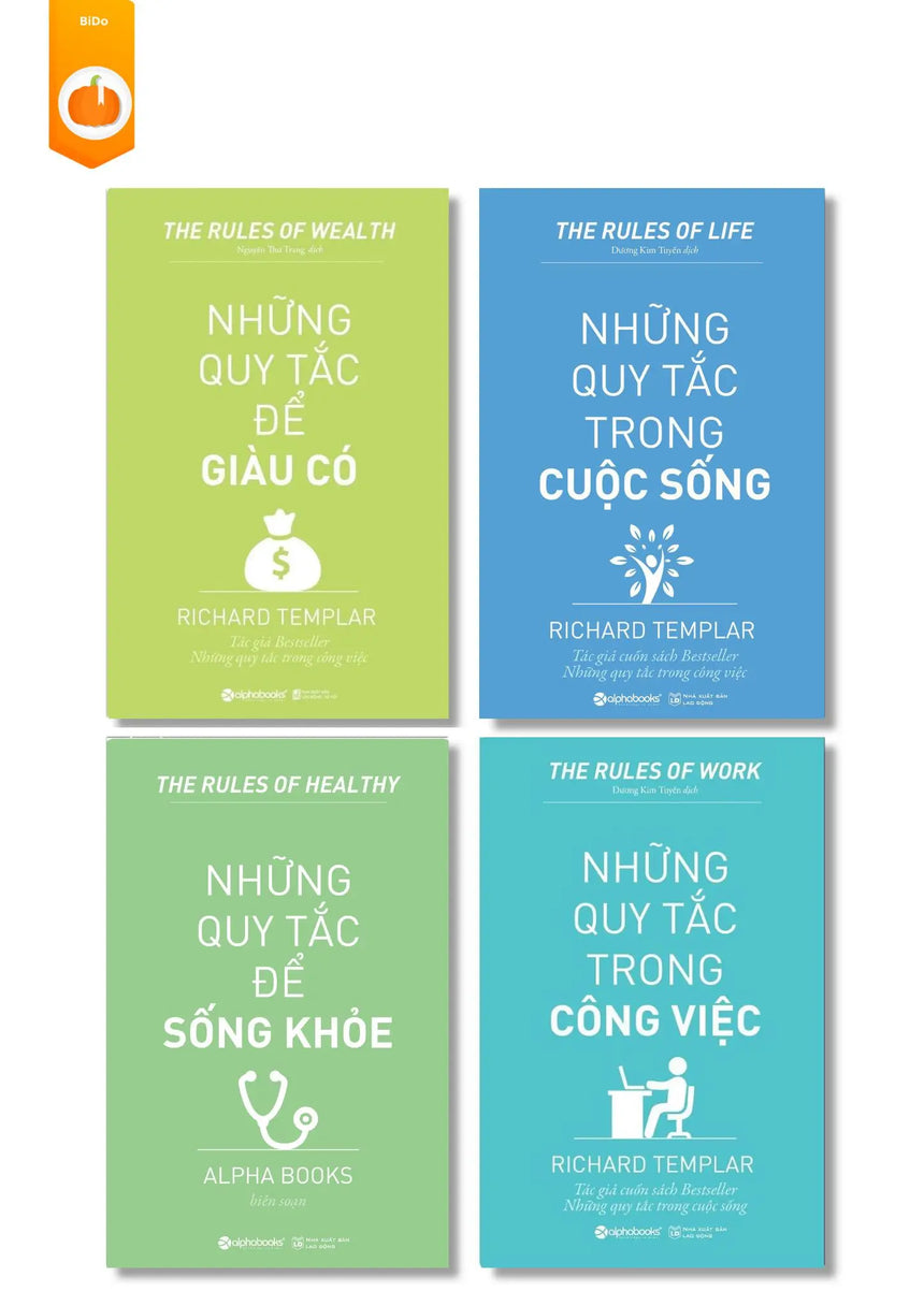 [pre-order] Combo Những Quy Tắc Để Giàu Có + Những Quy Tắc Trong Cuộc Sống + Những Quy Tắc Để Sống Khỏe + Những Quy Tắc Trong Công Việc BiDo - Tiệm Sách Việt