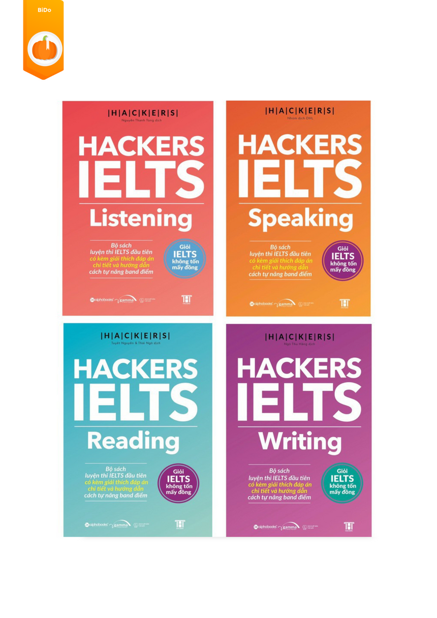 Combo Trọn Bộ 4 Cuốn Hackers IELTS (Listening + Reading + Speaking + Writing)