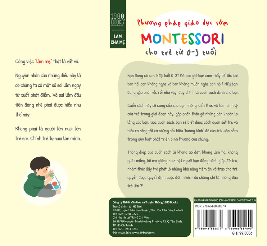 Phương Pháp Giáo Dục Sớm Montessori Cho Trẻ Từ 0-3 Tuổi Bido - Tiệm Sách Việt tại Australia