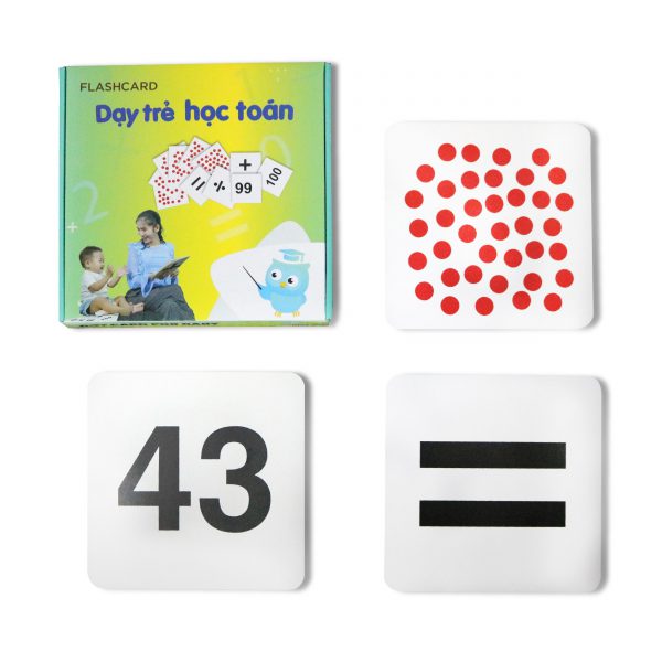 FLASHCARD - Dạy Bé Học Toán Glenn Doman (59 Thẻ Flashcards) - Dành cho trẻ 0 - 6 tuổi