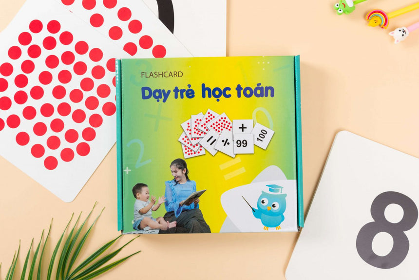 FLASHCARD - Dạy Bé Học Toán Glenn Doman (59 Thẻ Flashcards) - Dành cho trẻ 0 - 6 tuổi