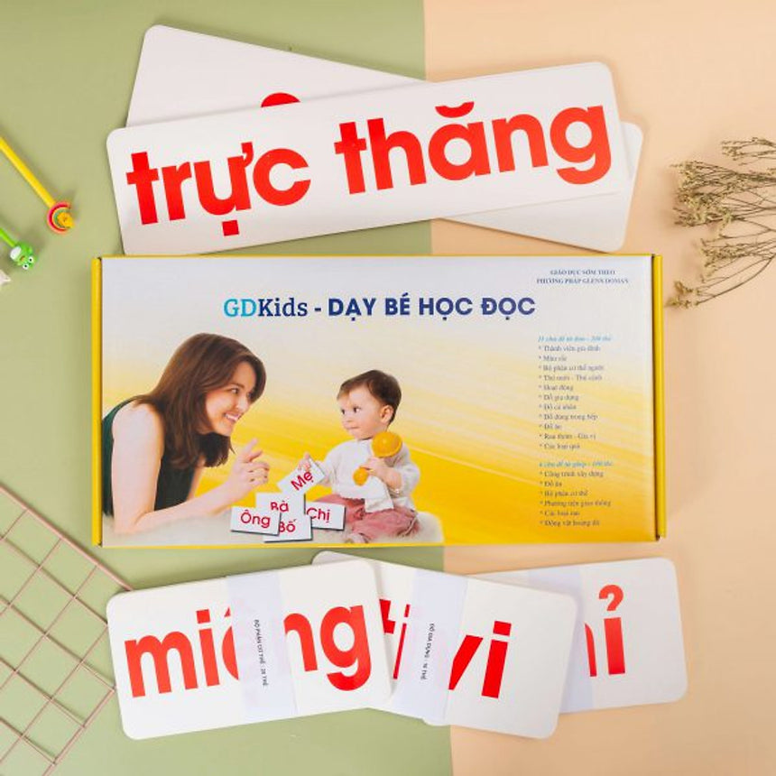 FLASHCARD - Dạy Bé Học Đọc Glenn Doman (100 Thẻ Flashcard) - Dành cho trẻ 0 - 6 tuổi